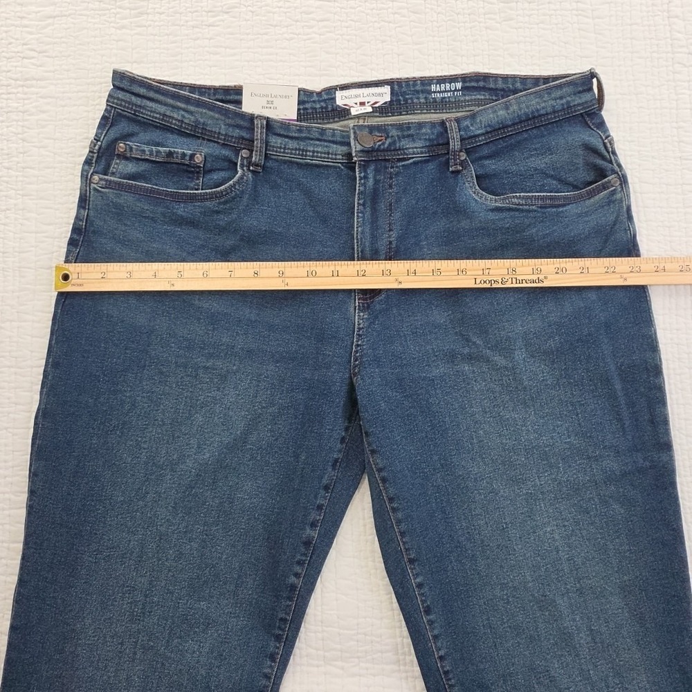 English Laundry Harrow‎ Jeans Mens 40x30 Med Wash Straight Fit Stretch NWT NEW - Picture 15 of 16